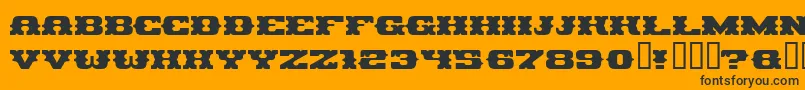 Pirag Font – Black Fonts on Orange Background