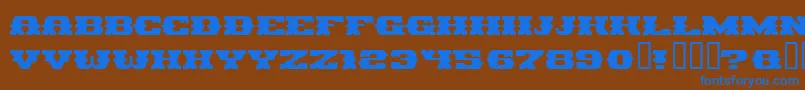 Pirag Font – Blue Fonts on Brown Background