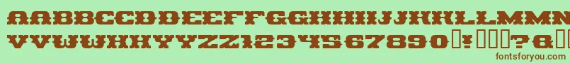 Pirag Font – Brown Fonts on Green Background