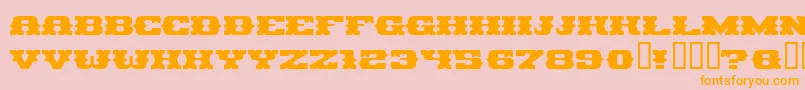 Pirag Font – Orange Fonts on Pink Background