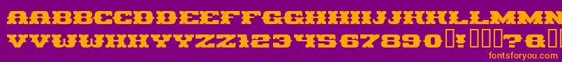 Pirag Font – Orange Fonts on Purple Background