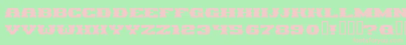 フォントPirag – 緑の背景にピンクのフォント