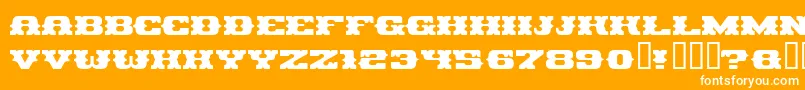 Pirag Font – White Fonts on Orange Background