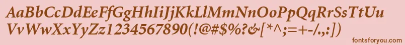 AtlantixBlackSsiBoldItalic Font – Brown Fonts on Pink Background