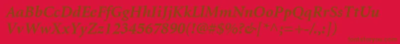 AtlantixBlackSsiBoldItalic Font – Brown Fonts on Red Background