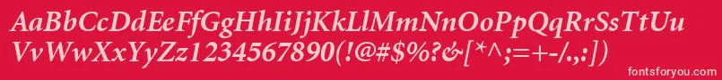 AtlantixBlackSsiBoldItalic Font – Pink Fonts on Red Background