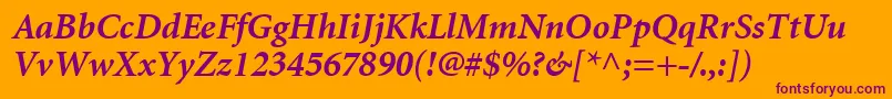 AtlantixBlackSsiBoldItalic Font – Purple Fonts on Orange Background