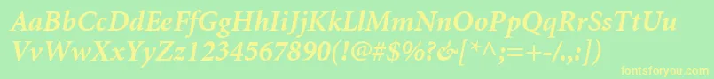 AtlantixBlackSsiBoldItalic Font – Yellow Fonts on Green Background