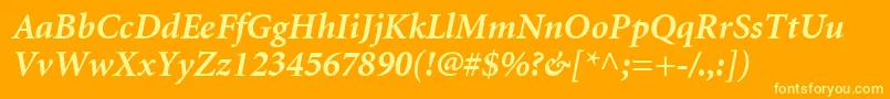 AtlantixBlackSsiBoldItalic Font – Yellow Fonts on Orange Background