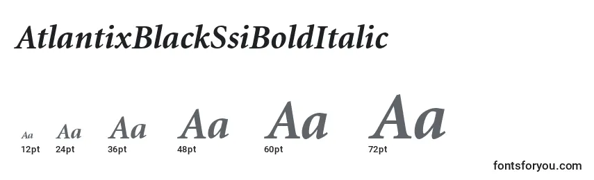 Размеры шрифта AtlantixBlackSsiBoldItalic