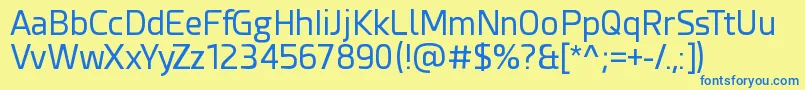 Esphimere Font – Blue Fonts on Yellow Background