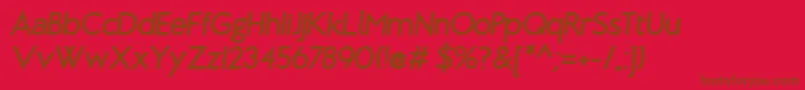 fuente BrixtonBoldOblique – Fuentes Marrones Sobre Fondo Rojo