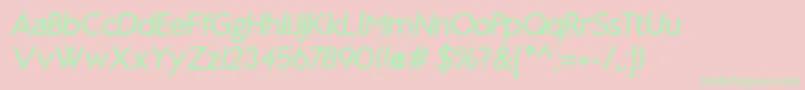 BrixtonBoldOblique Font – Green Fonts on Pink Background