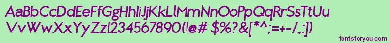 BrixtonBoldOblique Font – Purple Fonts on Green Background