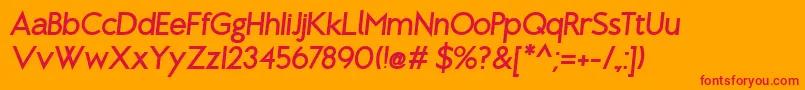 BrixtonBoldOblique Font – Red Fonts on Orange Background