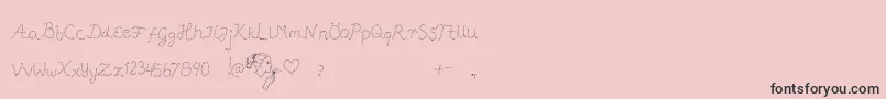 Pffft-Schriftart – Schwarze Schriften auf rosa Hintergrund