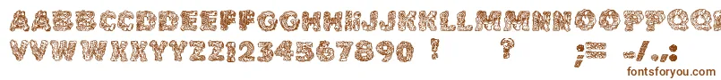 Cake Frosting Decorative Font – Brown Fonts on White Background