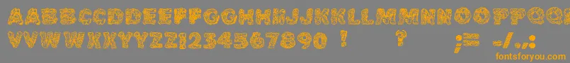 Cake Frosting Decorative Font – Orange Fonts on Gray Background