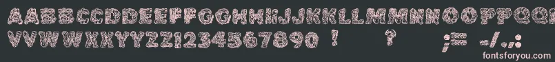 Cake Frosting Decorative Font – Pink Fonts on Black Background