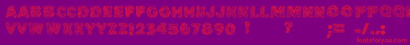 Cake Frosting Decorative Font – Red Fonts on Purple Background