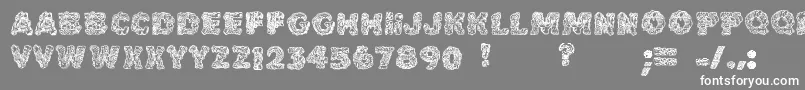 Cake Frosting Decorative Font – White Fonts on Gray Background