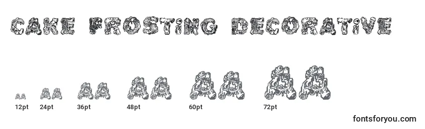 Cake Frosting Decorative Font Sizes