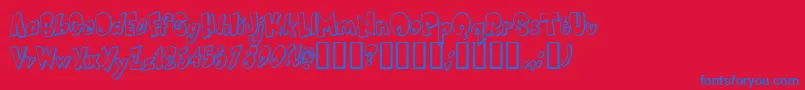 Smarc Font – Blue Fonts on Red Background