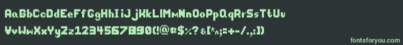 フォントThixel – 黒い背景に緑の文字