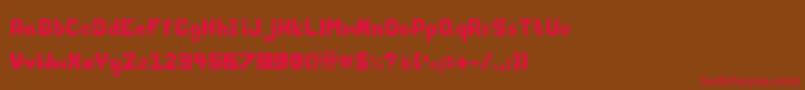 Thixel Font – Red Fonts on Brown Background