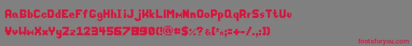 Thixel Font – Red Fonts on Gray Background