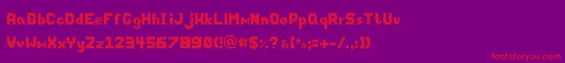 Thixel Font – Red Fonts on Purple Background