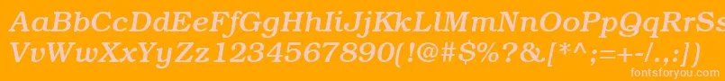 ItcBookmanLtMediumItalic Font – Pink Fonts on Orange Background