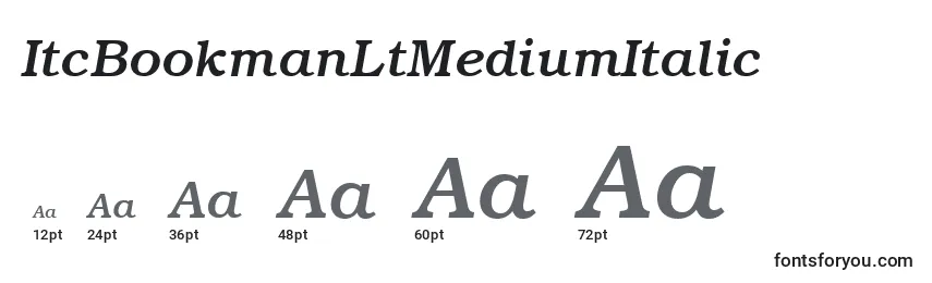 Размеры шрифта ItcBookmanLtMediumItalic