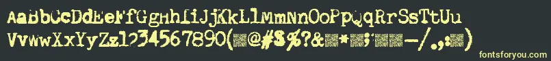 Quiettyper Font – Yellow Fonts on Black Background