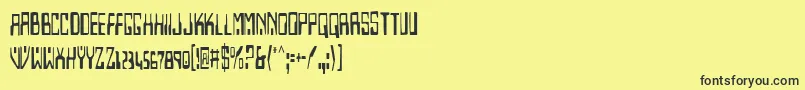 Czcionka HomemadeRobotCondensed – czarne czcionki na żółtym tle