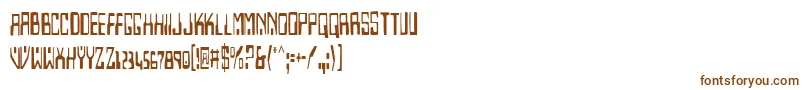 Шрифт HomemadeRobotCondensed – коричневые шрифты на белом фоне