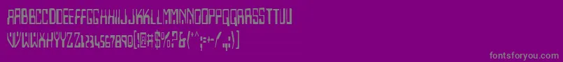 フォントHomemadeRobotCondensed – 紫の背景に灰色の文字