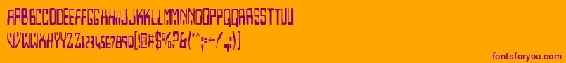 HomemadeRobotCondensed-Schriftart – Violette Schriften auf orangefarbenem Hintergrund