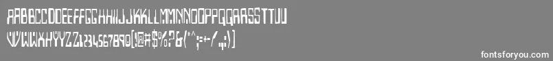 フォントHomemadeRobotCondensed – 灰色の背景に白い文字