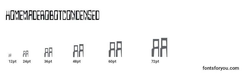 HomemadeRobotCondensed Font Sizes