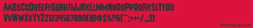 Vicioushunger Font – Black Fonts on Red Background