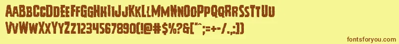 Vicioushunger Font – Brown Fonts on Yellow Background