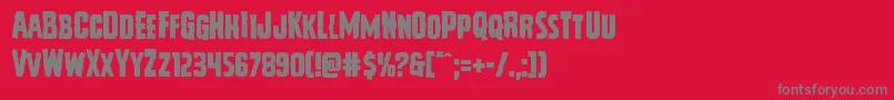 Vicioushunger Font – Gray Fonts on Red Background