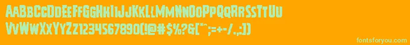 Vicioushunger Font – Green Fonts on Orange Background