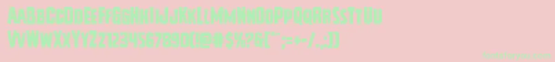 Vicioushunger Font – Green Fonts on Pink Background