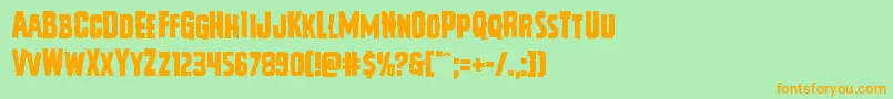 Vicioushunger Font – Orange Fonts on Green Background