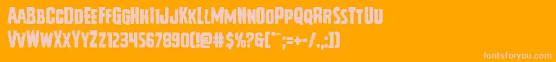 Vicioushunger Font – Pink Fonts on Orange Background