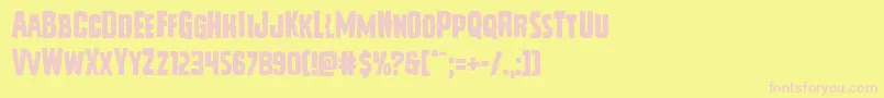 Vicioushunger Font – Pink Fonts on Yellow Background
