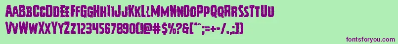 Vicioushunger Font – Purple Fonts on Green Background