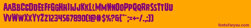 Vicioushunger Font – Purple Fonts on Orange Background